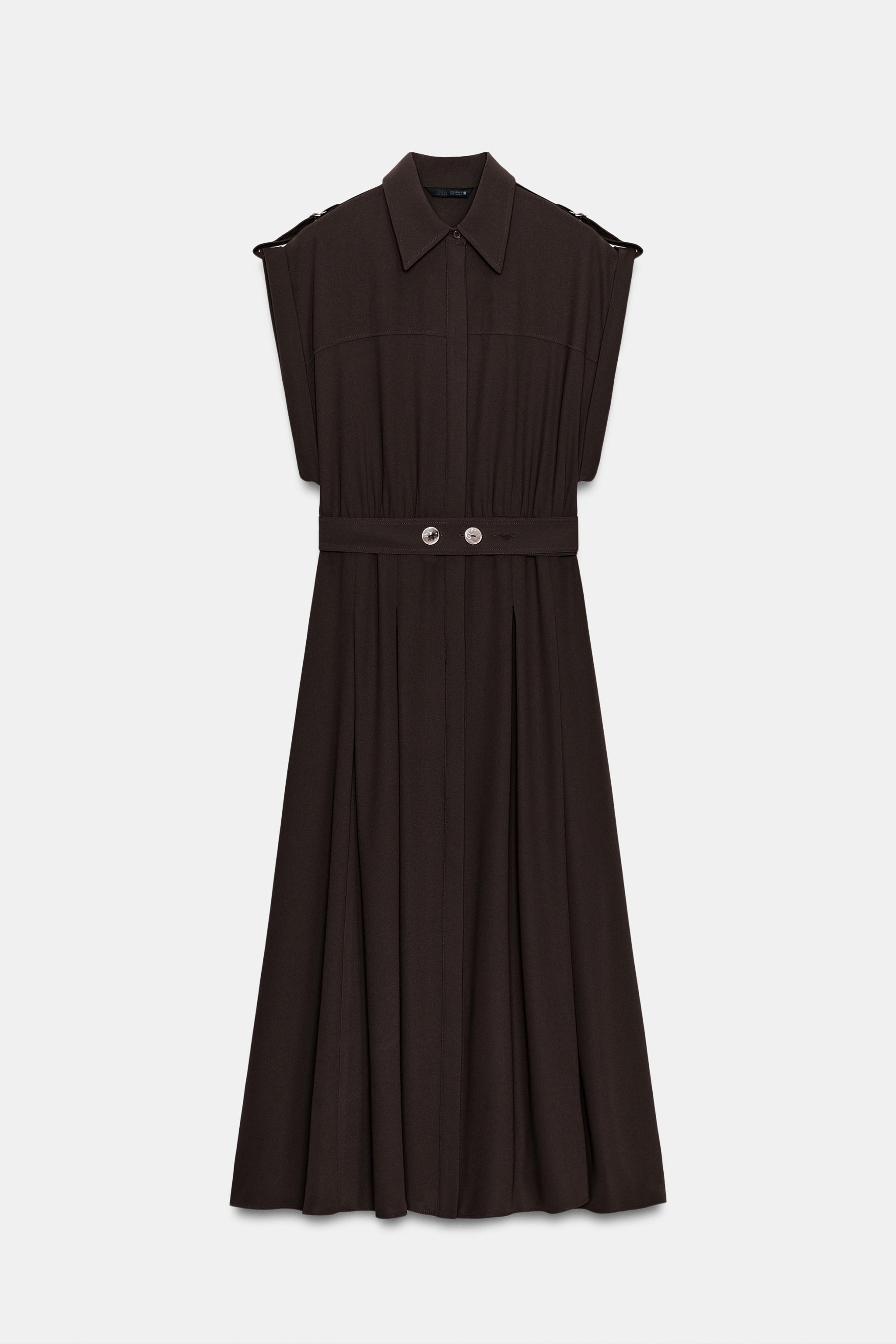 BELTED MIDI DRESS